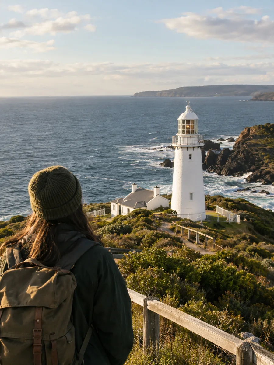 Vue au phare de Cape Bruny